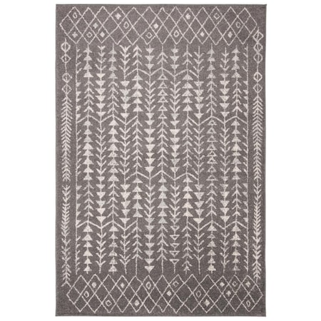 Safavieh 10 x 13 ft. Tulum Power Loomed Rectangle Area Rug Dark Grey & Ivory TUL262F-10